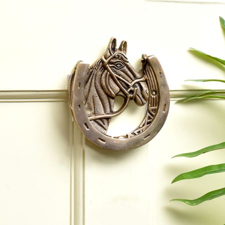 Handmade Brass Horse Shoe Door Knocker